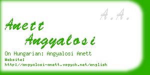 anett angyalosi business card